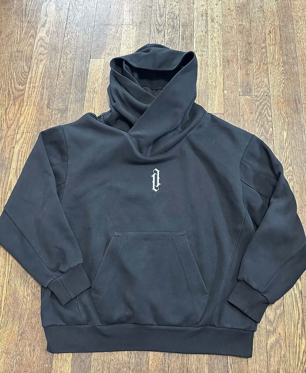 Jiyeind Men's High-Neck Oversized Pullover Deadly Assassin Ninja Hoodie XL